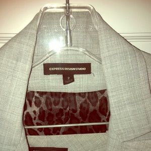 Express cropped pants matching skirt and blazer